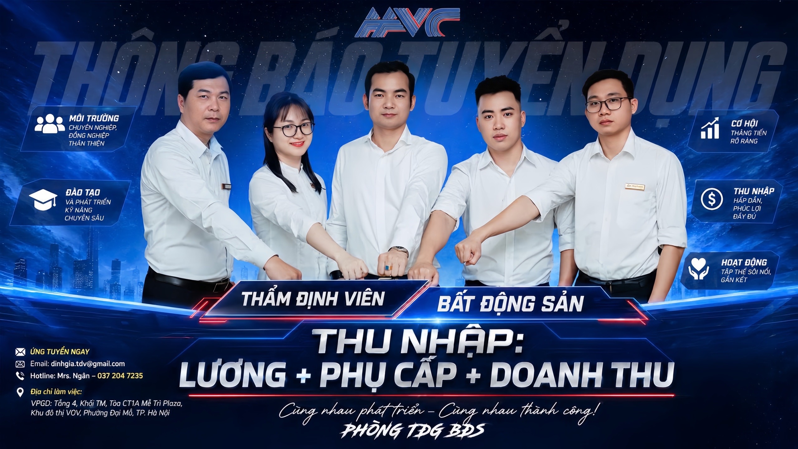 tuyển dụng, thẩm định viên bất động sản, thông báo